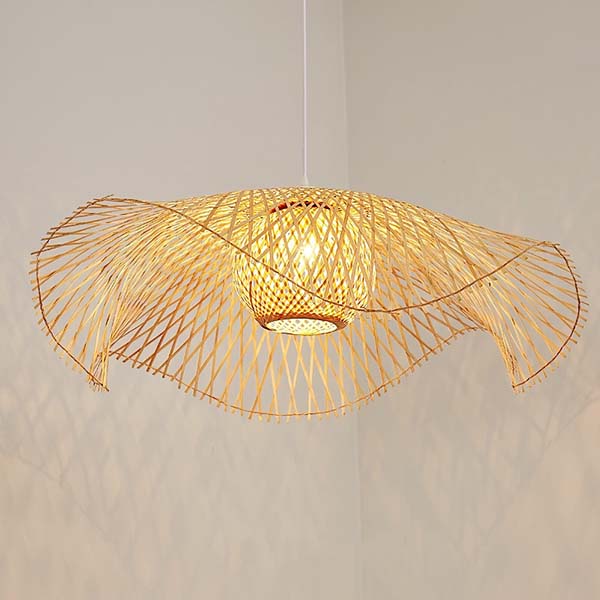 Room Decoration Rattan Pendant Lamp Southeast Wabi Sabi Rattan Light Pendant Chandelier Bamboo Shade Rattan Pendant Light