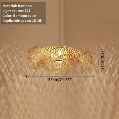 Room Decoration Rattan Pendant Lamp Southeast Wabi Sabi Rattan Light Pendant Chandelier Bamboo Shade Rattan Pendant Light